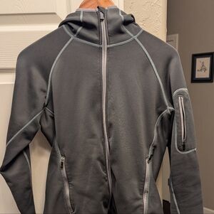 Women's REI Gray Polartec Zip Up Fleece Hoody